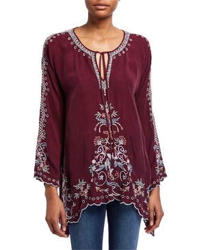 lena tunic in brandy