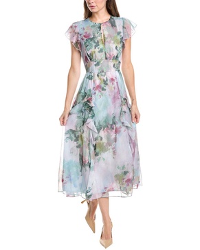 Ted Baker Waterfall Ruffle Midi Dress