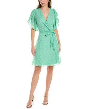 London Times Surplice Mini Dress