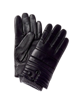 touchtech cashmere-lined quilted leather gloves