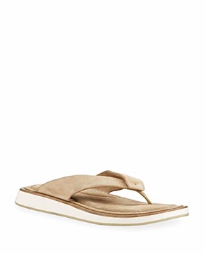 parker thong sandal shoes in sand suede