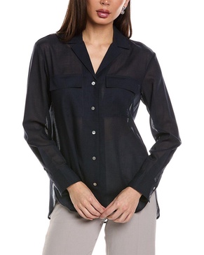 notch wool-blend shirt