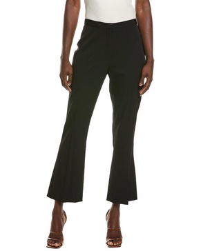 skinny flare silk-lined wool-blend pant