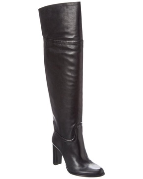 lauren 90 leather over-the-knee boot