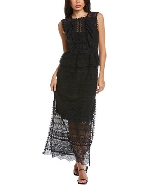 Ulla Johnson Lace Silk-Trim Maxi Dress