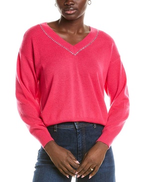 wool & cashmere-blend hot fix studded jumper