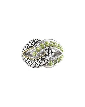 andrea candela conexion 18k over silver 1.02 ct. tw. peridot ring