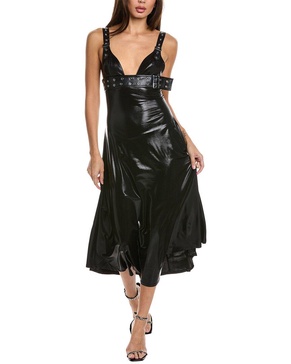 belt bodice midi dress