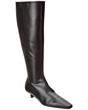 the slim leather & suede knee-high boot