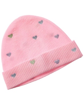 Scott & Scott London Embroidered Heart Cashmere Beanie