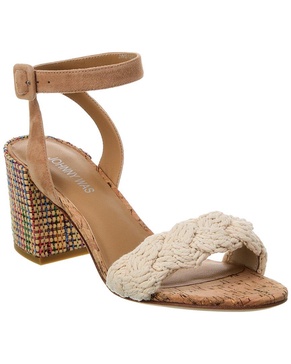 Johnny Was Braid Block Suede Sandal