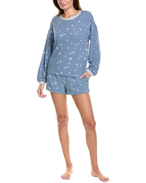 Splendid 2pc Blouson Sleeve Shorty Pajama Set