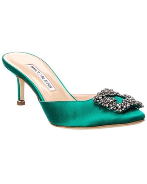 Manolo Blahnik Hangisimu 50 Satin Mule