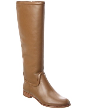 lauren leather to-the-knee boot