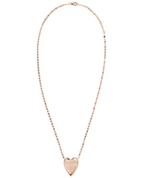 14k rose gold 0.14 ct. tw. diamond taken heart necklace