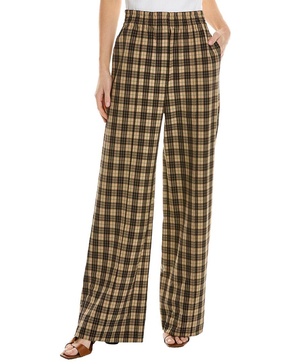 mikaela plaid wool-blend pant