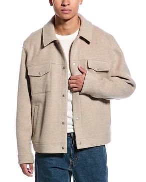 Vince Wool-Blend Trucker Jacket