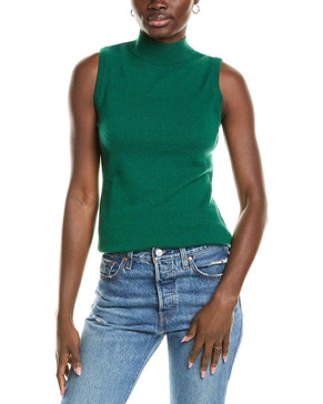 mock neck cashmere tank