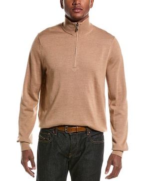 wool 1/4-zip mock sweater