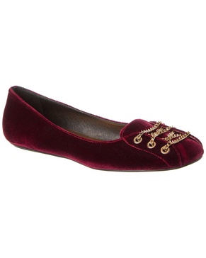 French Sole Outlaw Velvet Flat