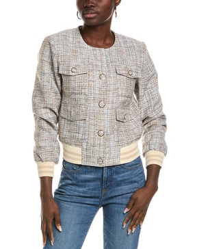 Central Park West Hayden Cargo Tweed Bomber