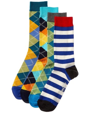 set of 4 argyle sock