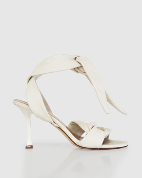 bad liar leather tie heeled sandal