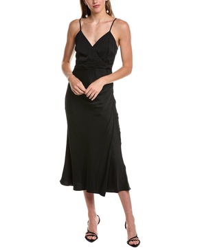 ennis satin slip midi dress