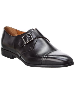 Ted Baker Bradbry Buckled Monk Leather Loafer