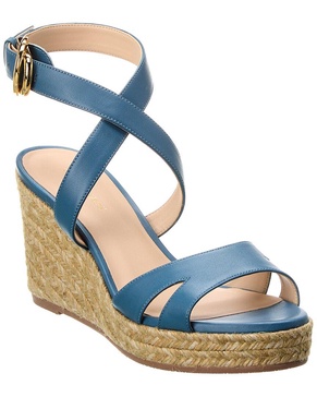 Stuart Weitzman Zuzu Leather Wedge Sandal