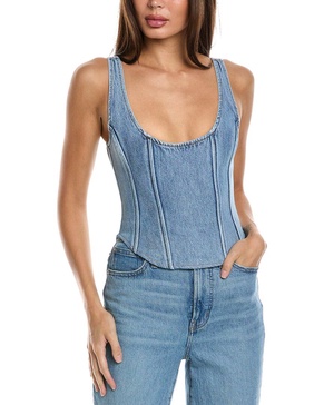 WeWoreWhat Denim Scoop Corset