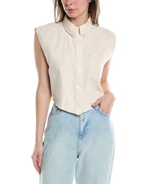 ms. hart shirt petal hem crop shirt