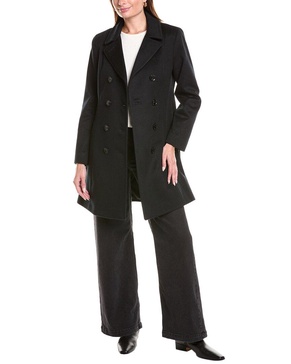 modern wool & cashmere-blend trench coat