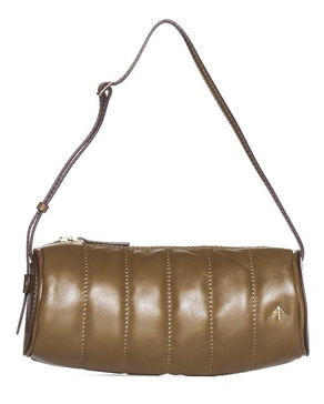 Manu Atelier Logo-Plaque Padded Cylinder Shoulder Bag