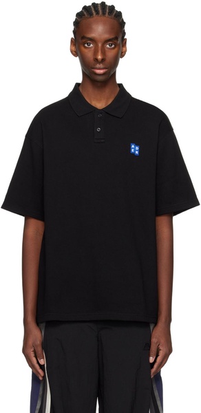 Black Significant Spread Collar Polo