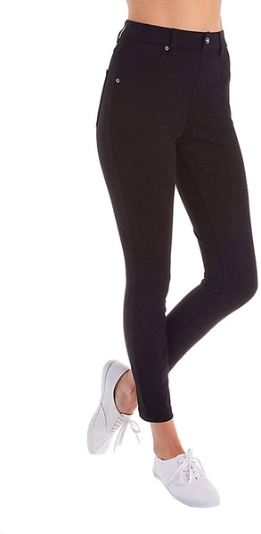 women's ultra soft high waist curvy denim leggings in black