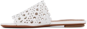 White Vienne Flat Mules