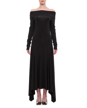 Max Mara Off-Shoulder Long-Sleeved Dress