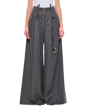 Wide Leg Wool Pants