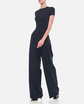 Wide Leg Pinstripe Pants