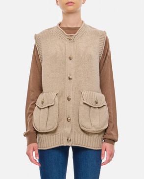 Cashmere Cardigan Vest