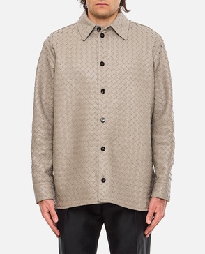 Bottega Veneta Intrecciato Relaxed Leather Shirt