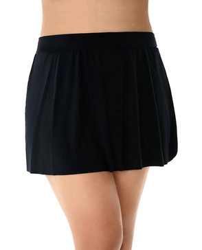 plus size swim skirt in black