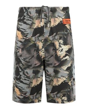 camo flaming sweatshorts