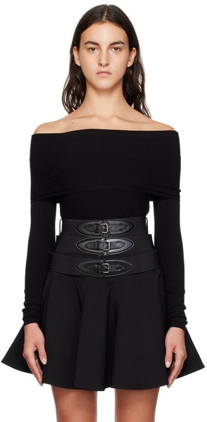 Black Shoulder Long Sleeve T-Shirt