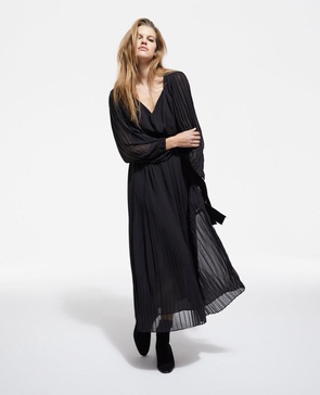 long-sleeved maxi dress