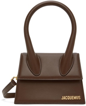 Brown Le Raphia 'Le Chiquito Moyen' Bag