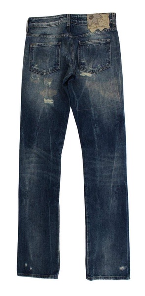 Cavalli Women   Wash Torn Cotton Straight Fit Jeans