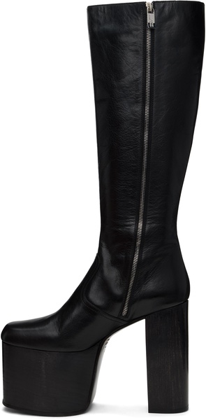 Black Platform Tall Boots