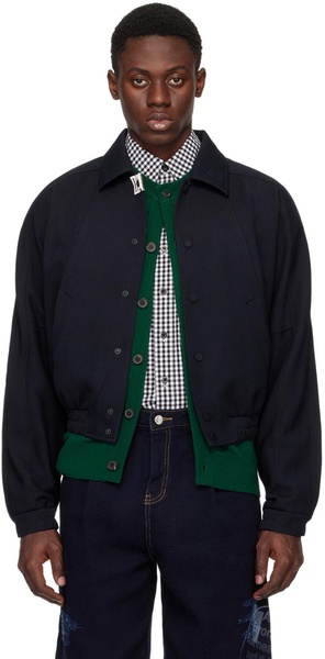 Navy Press-Stud Jacket